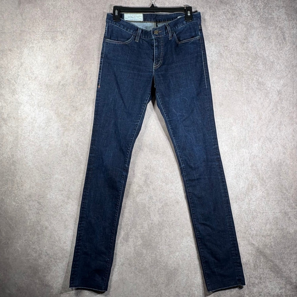 Imogene + Willie Jeans Womens 28 Dark Wash Denim‎ Straight Slim Fit Frayed Hem